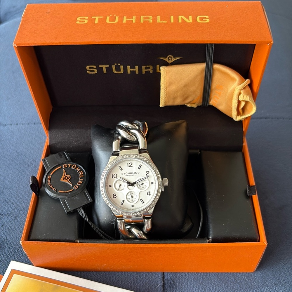Stührling Silver Watch -new